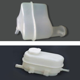 Plastic parts joined by welding